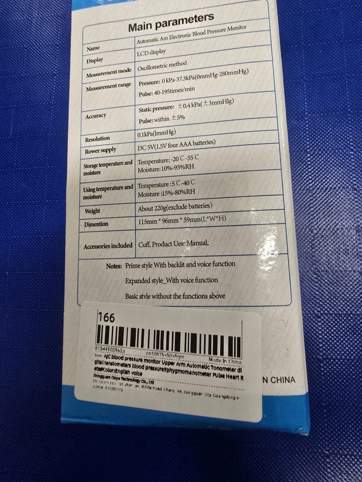 Electronic Blood pressure monitor