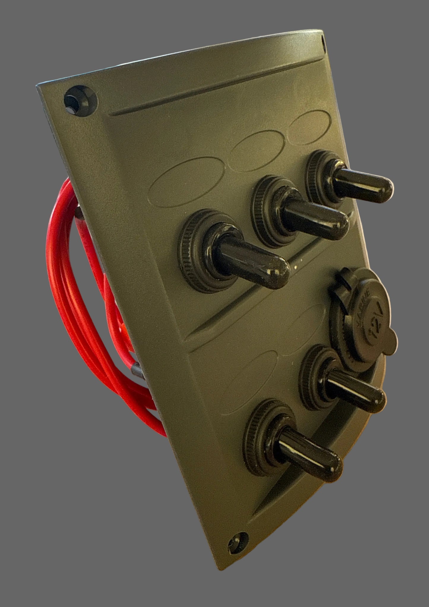 Switch panel splashproof 5 switches & cig ligher socket 12v