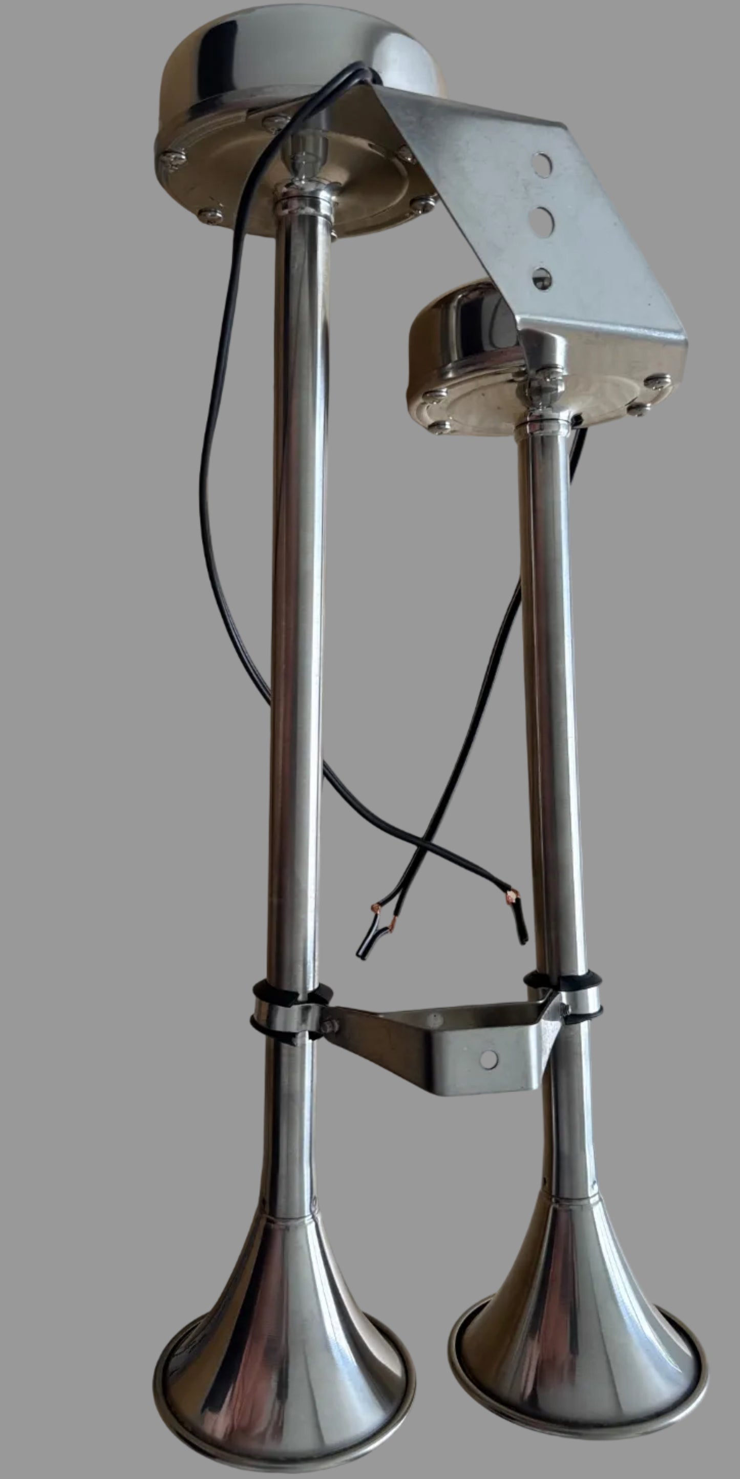 Fog Horn twin trumpet. Stainless steel 12volt
