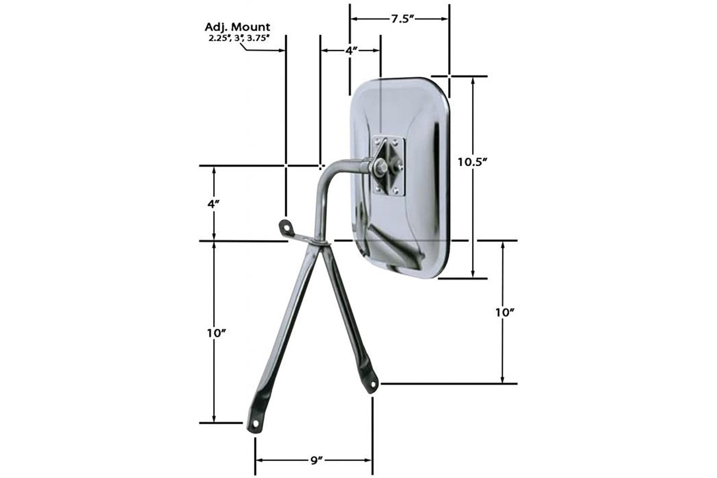 Universal Low-Mount Truck/Van Mirrors
