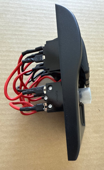 Switch panel 12 volt 3 gang Circuit breakers waterproof