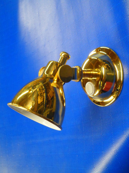 Polished brass reading light LED 12v