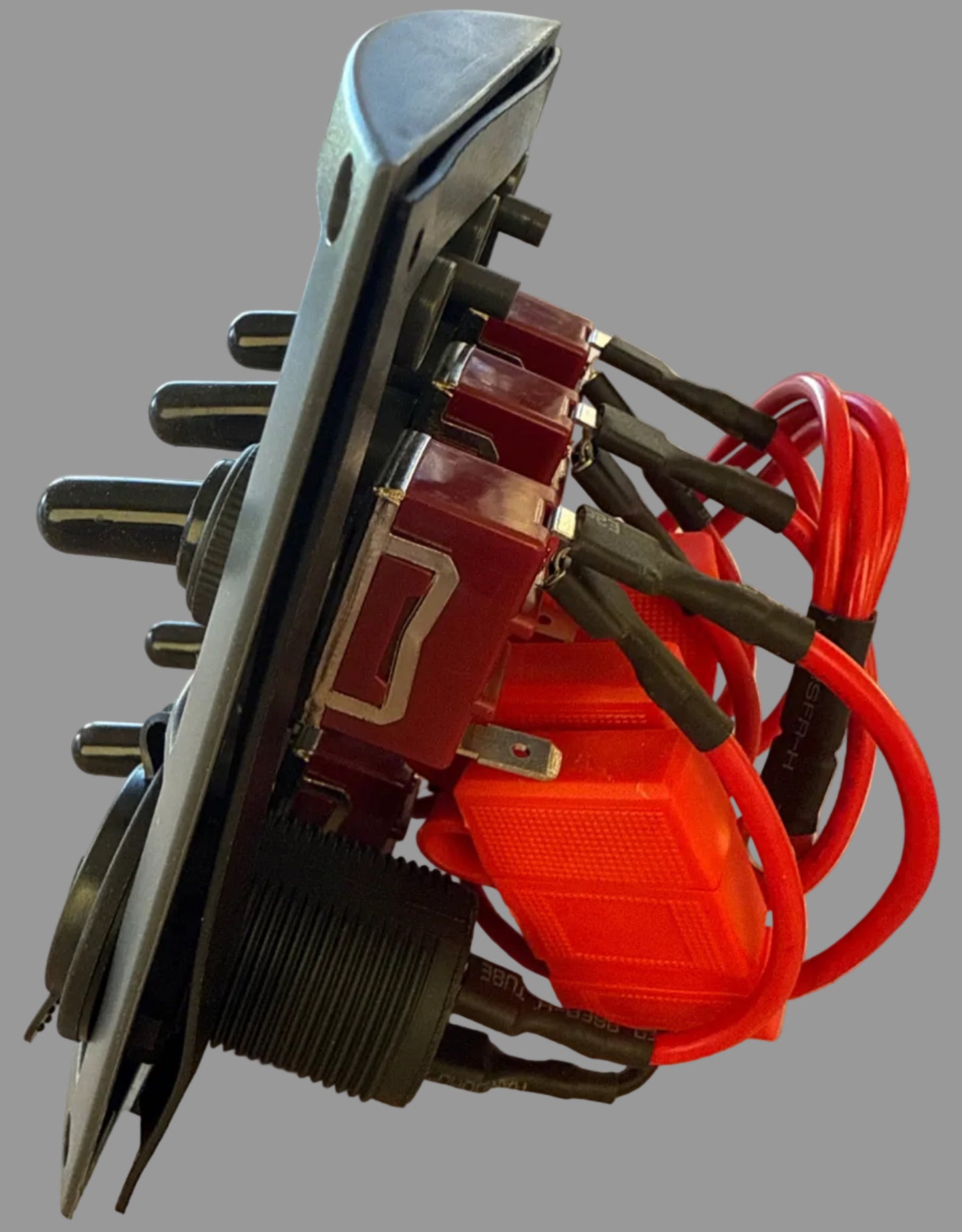 Switch panel splashproof 5 switches & cig ligher socket 12v