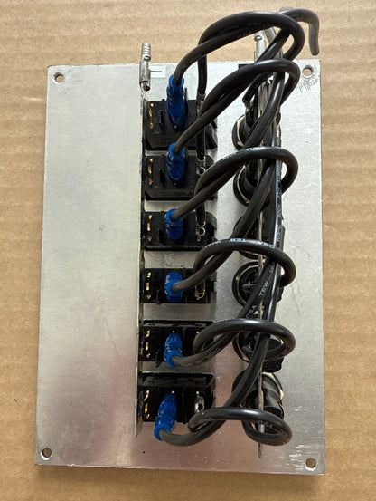Switch panel Black 12 volt 6 Square fuse holders