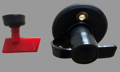 Battery switch, removable key