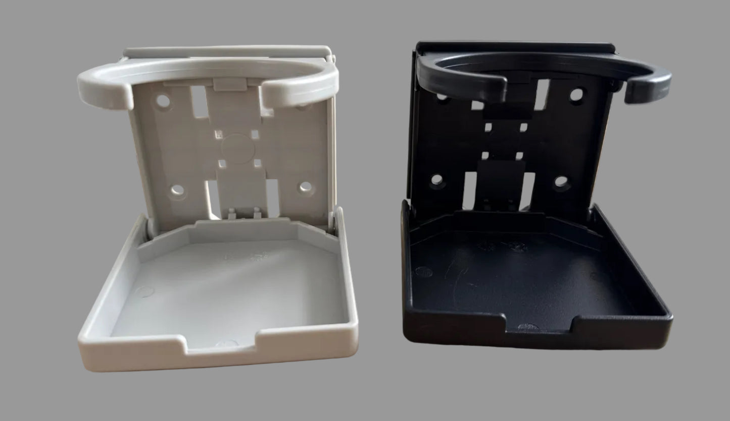 Drink holders folding fixed arm