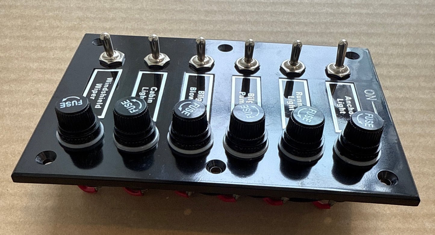 Switch panel 12v 6 gang, Traditional style