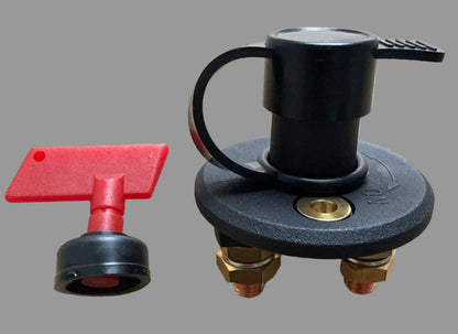 Battery switch, removable key