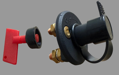 Battery switch, removable key