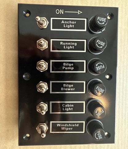 Switch panel 12v 6 gang, Traditional style
