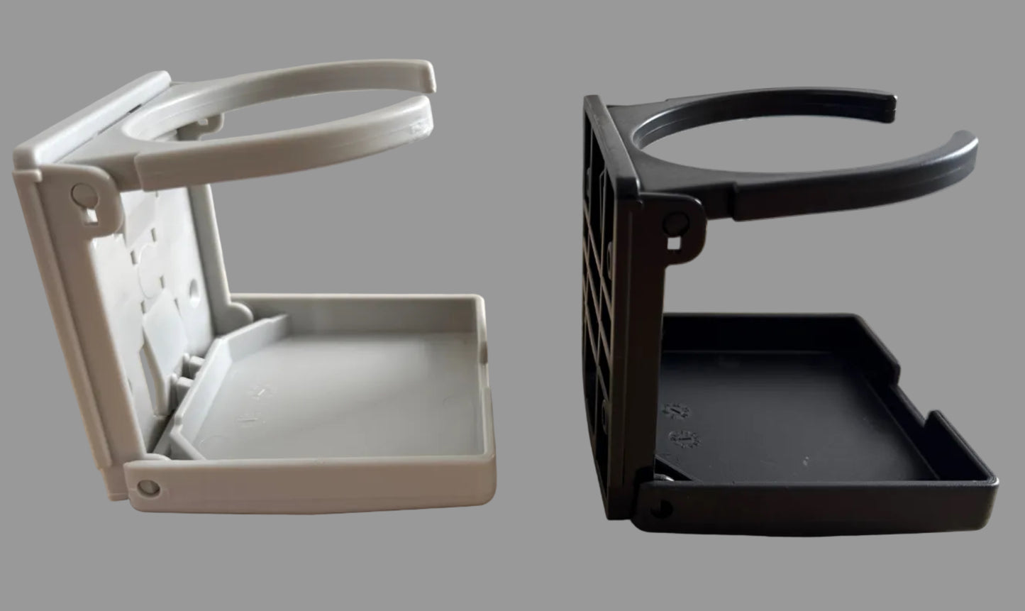 Drink holders folding fixed arm