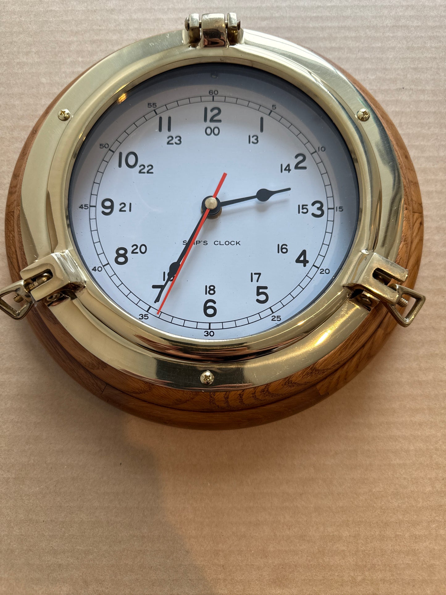 Ships Clock 203mm Brass