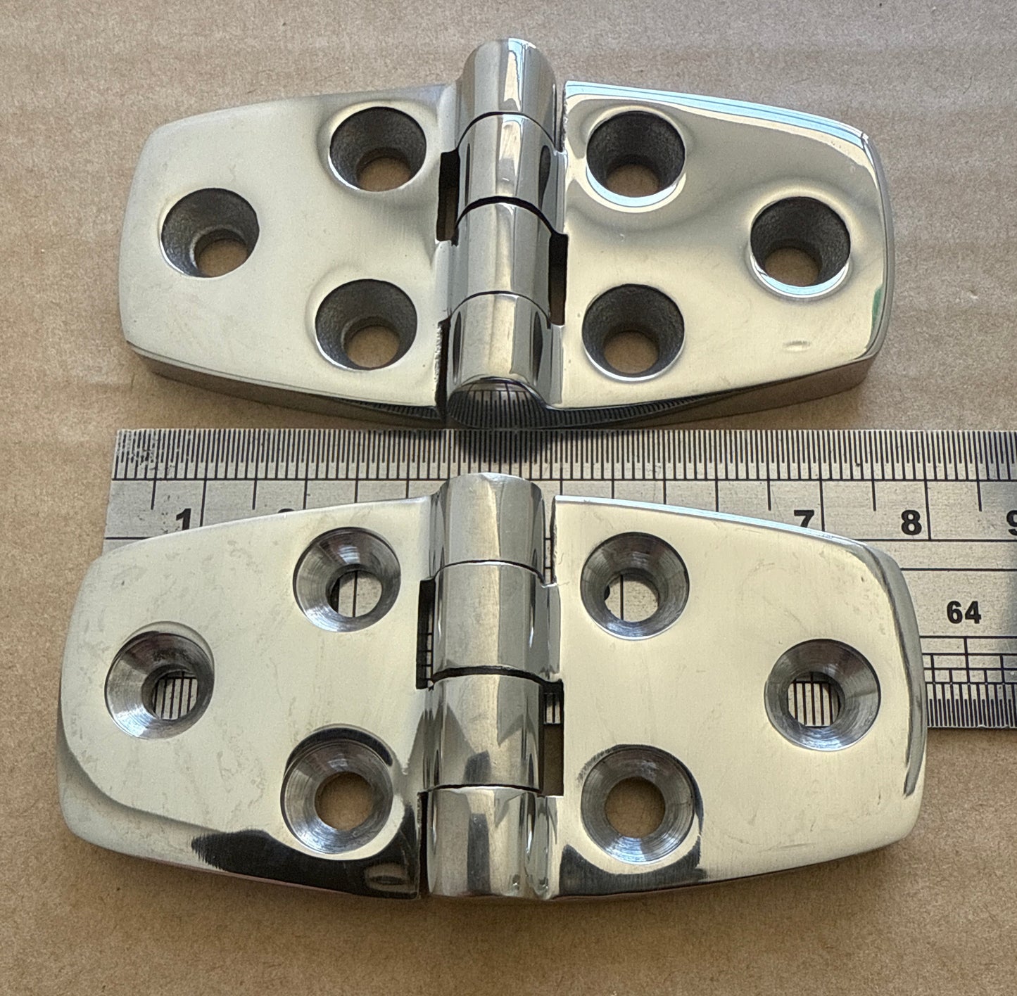 Hinge stainless steel 3+3 hole heavy duty